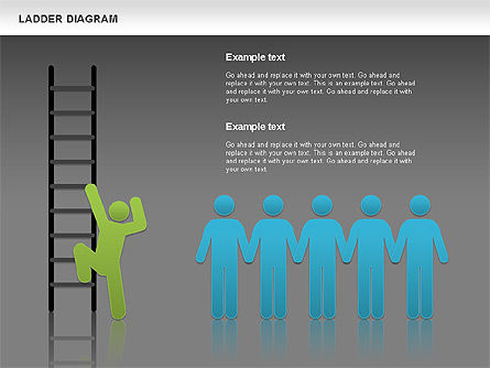 Ladder Diagram, Slide 12, 01166, Business Models — PoweredTemplate.com