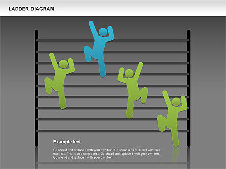 Ladderdiagramma, Dia 14, 01166, Businessmodellen — PoweredTemplate.com