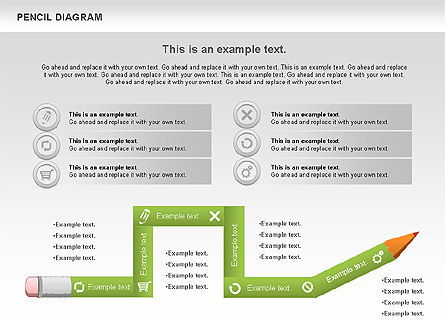 Potlood diagram, PowerPoint-sjabloon, 01167, Stage diagrams — PoweredTemplate.com