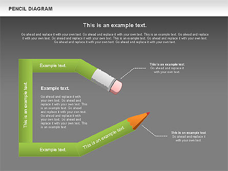 Pencil Diagram, Slide 13, 01167, Stage Diagrams — PoweredTemplate.com