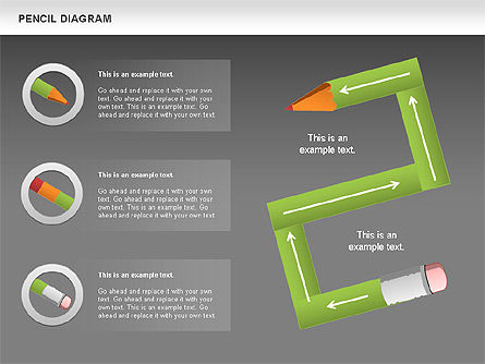 Diagrama de lápiz, Diapositiva 16, 01167, Diagramas de la etapa — PoweredTemplate.com