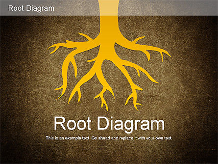 Root diagram, Dia 12, 01168, Organisatorische Grafieken — PoweredTemplate.com