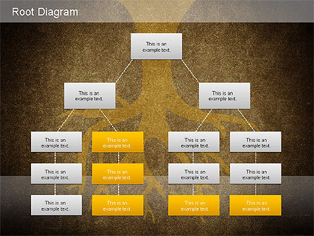 Schéma racine, Diapositive 13, 01168, Graphiques organisationnels — PoweredTemplate.com