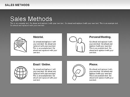 Schéma des méthodes de vente, Diapositive 12, 01169, Modèles commerciaux — PoweredTemplate.com