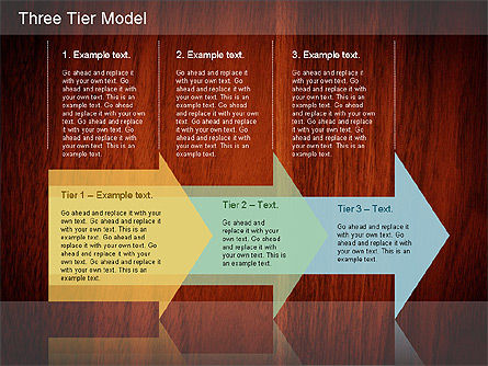 Diagrama de modelo de tres niveles, Diapositiva 7, 01174, Modelos de negocios — PoweredTemplate.com