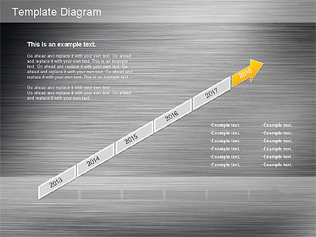 Timeline Diagrams Set, Slide 12, 01176, Timelines & Calendars — PoweredTemplate.com