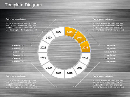 Timeline diagrammen set, Dia 13, 01176, Timelines & Calendars — PoweredTemplate.com