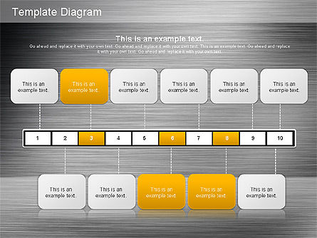 Timeline Diagrams Set, Slide 15, 01176, Timelines & Calendars — PoweredTemplate.com