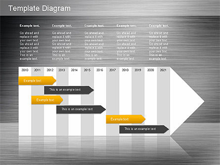Diagram Garis Waktu Ditetapkan, Slide 16, 01176, Timelines & Calendars — PoweredTemplate.com