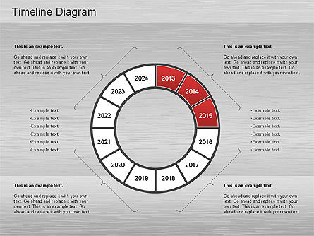 Timeline Diagrams Set, Slide 2, 01176, Timelines & Calendars — PoweredTemplate.com