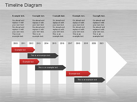 Diagram Garis Waktu Ditetapkan, Slide 6, 01176, Timelines & Calendars — PoweredTemplate.com