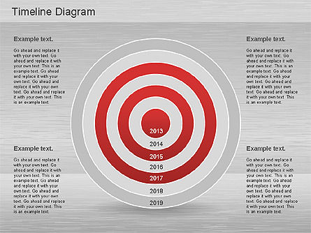 Timeline diagrammen set, Dia 7, 01176, Timelines & Calendars — PoweredTemplate.com