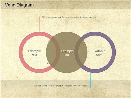Diagrama de Venn del estilo del vintage, Diapositiva 4, 01179, Modelos de negocios — PoweredTemplate.com