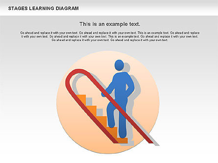 Diagrama del entrenamiento de la etapa, Plantilla de PowerPoint, 01180, Diagramas de la etapa — PoweredTemplate.com