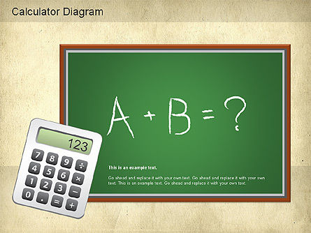 Calculator diagram, Deslizar 5, 01182, Gráficos e Diagramas de Educação — PoweredTemplate.com
