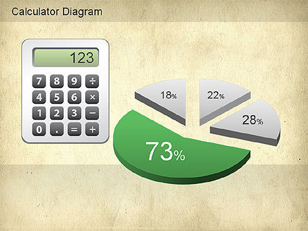 Calculator diagram, Deslizar 7, 01182, Gráficos e Diagramas de Educação — PoweredTemplate.com
