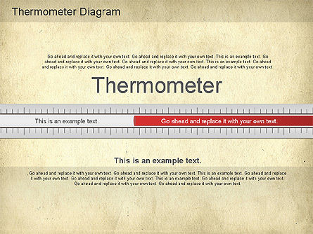 Diagrama del termómetro, Diapositiva 12, 01186, Diagramas de la etapa — PoweredTemplate.com