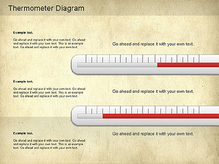 Diagramme du thermomètre, Diapositive 9, 01186, Schémas d'étapes — PoweredTemplate.com