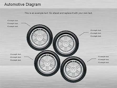 Automotive Parts Shapes, Slide 7, 01187, Shapes — PoweredTemplate.com