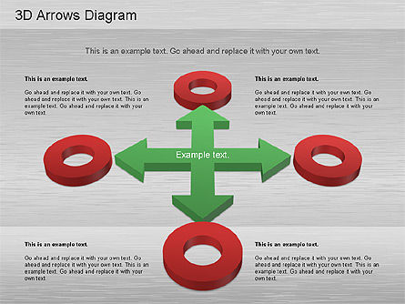Raccolta 3d frecce di processo, Slide 12, 01188, Diagrammi di Processo — PoweredTemplate.com