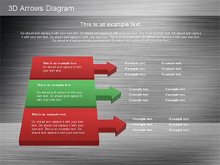 Colección 3D de flechas de proceso, Diapositiva 15, 01188, Diagramas de proceso — PoweredTemplate.com