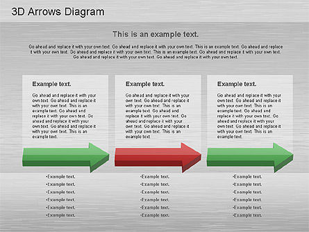 Raccolta 3d frecce di processo, Slide 5, 01188, Diagrammi di Processo — PoweredTemplate.com