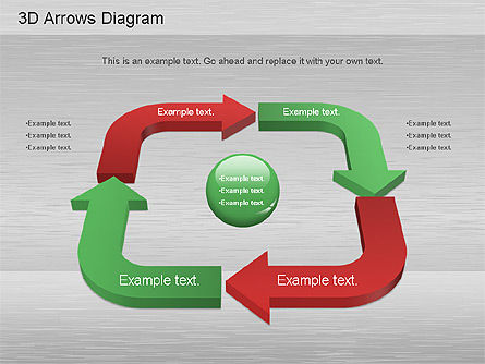 3D Process Arrows Collection, Slide 6, 01188, Process Diagrams — PoweredTemplate.com