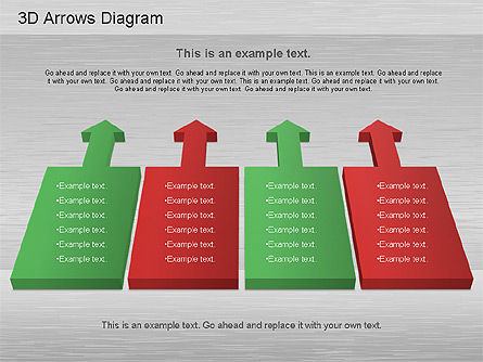 3D Process Arrows Collection, Slide 7, 01188, Process Diagrams — PoweredTemplate.com