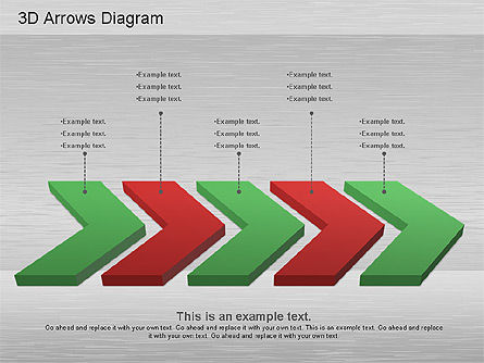 Colección 3D de flechas de proceso, Diapositiva 8, 01188, Diagramas de proceso — PoweredTemplate.com
