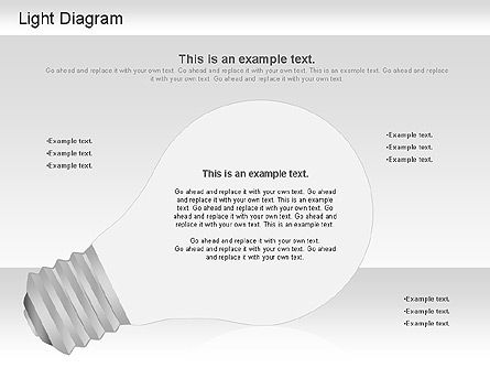 Light Shapes Diagram, Slide 5, 01191, Shapes — PoweredTemplate.com