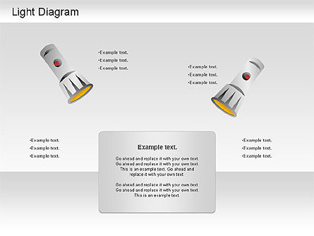 가벼운 형체 다이어그램, 슬라이드 7, 01191, 모양 — PoweredTemplate.com