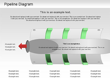 Diagramme du pipeline, Diapositive 7, 01192, Schémas puzzle — PoweredTemplate.com