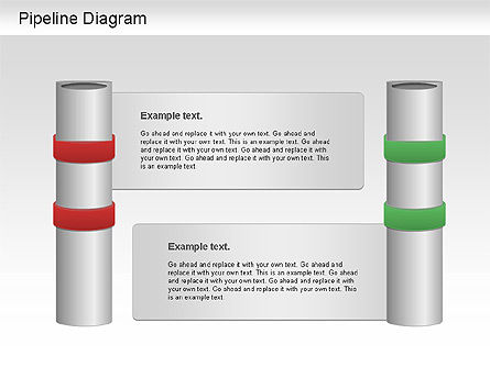 Pipeline diagram, Dia 9, 01192, Puzzeldiagrammen — PoweredTemplate.com