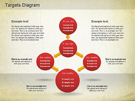Diagramme des cibles, Diapositive 10, 01194, Modèles commerciaux — PoweredTemplate.com