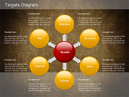 Diagram Sasaran, Slide 13, 01194, Model Bisnis — PoweredTemplate.com