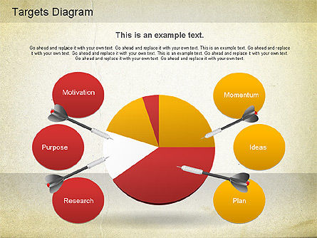 Diagramme des cibles, Diapositive 4, 01194, Modèles commerciaux — PoweredTemplate.com