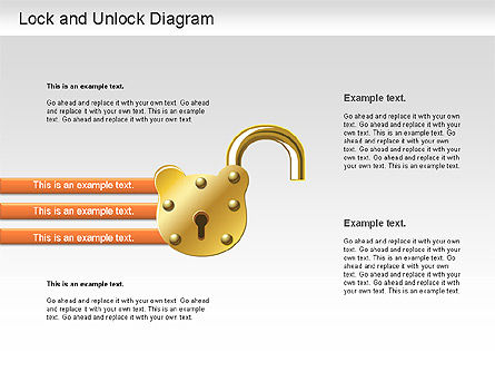 Bloquear el diagrama de desbloqueo, Diapositiva 11, 01196, Diagramas de la etapa — PoweredTemplate.com