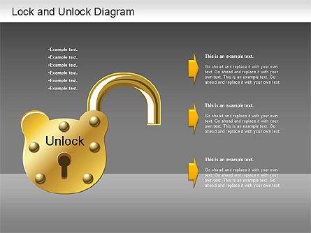 Lock unlock diagram, Dia 13, 01196, Stage diagrams — PoweredTemplate.com