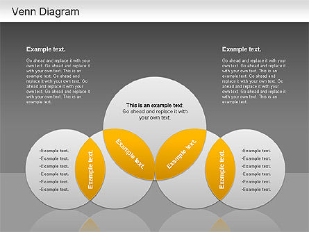 Diagramme d'ellipse de Venn, Diapositive 15, 01197, Modèles commerciaux — PoweredTemplate.com