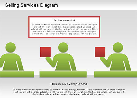 Selling Services Diagram, Slide 2, 01201, Business Models — PoweredTemplate.com