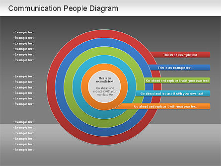 Diagramme des personnes de communication, Diapositive 14, 01203, Schémas de procédés — PoweredTemplate.com