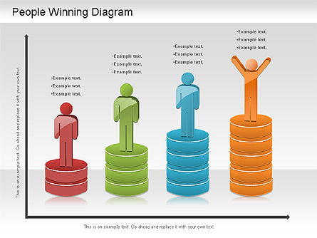 勝利プロセス図, PowerPointテンプレート, 01204, プロセス図 — PoweredTemplate.com