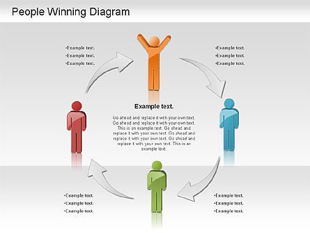 Gewinnende Prozessdiagramm, Folie 9, 01204, Prozessdiagramme — PoweredTemplate.com