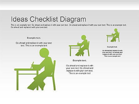 Ideas Checklist Diagram, Slide 11, 01205, Shapes — PoweredTemplate.com