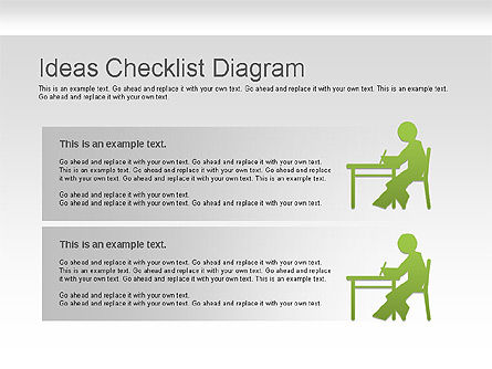 Ideeën checklist diagram, Dia 12, 01205, Figuren — PoweredTemplate.com