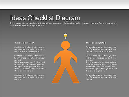 Diagrama de la lista de comprobación de ideas, Diapositiva 13, 01205, Formas — PoweredTemplate.com