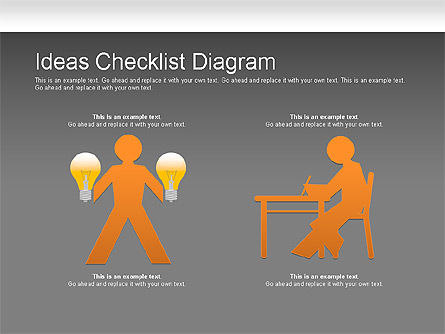 Diagrama de la lista de comprobación de ideas, Diapositiva 15, 01205, Formas — PoweredTemplate.com