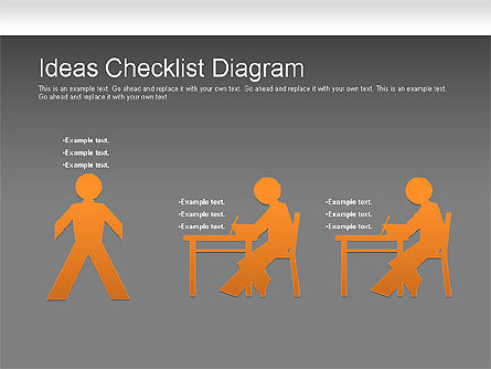 Ideas Checklist Diagram, Slide 16, 01205, Shapes — PoweredTemplate.com