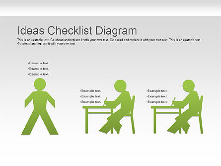Ideeën checklist diagram, Dia 4, 01205, Figuren — PoweredTemplate.com