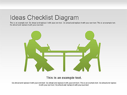 Ideeën checklist diagram, Dia 5, 01205, Figuren — PoweredTemplate.com
